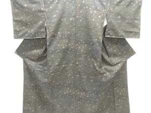 未使用品　花鳥に古典柄手織り紬着物